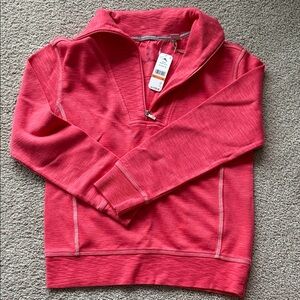 Tommy Bahama Women's Coral Quarter-Zip Sweatshirt